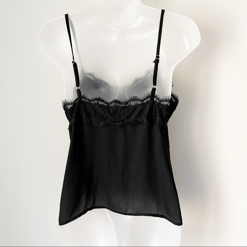 FOREVER 21 | Black Lace Cami Tank with Buttons - Picture 5 of 7